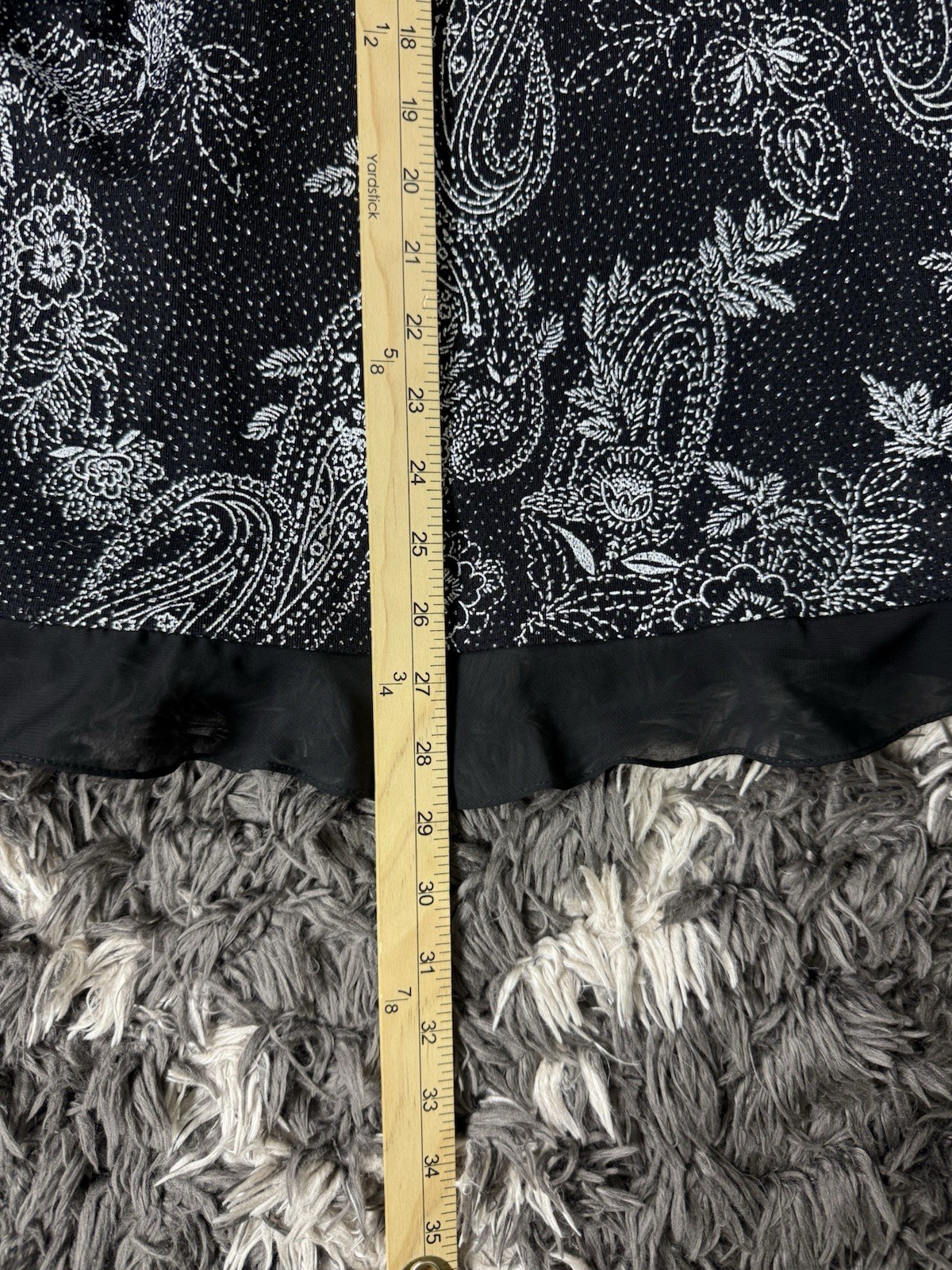 Vintage 90s Alex Evenings Blouse Women’s 3X Paisley Black Silver Top Rare image 8