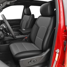 Custom Fit Seat Covers for Ram 1500: Ram 2019-2026 1500 Full Set Black Gray