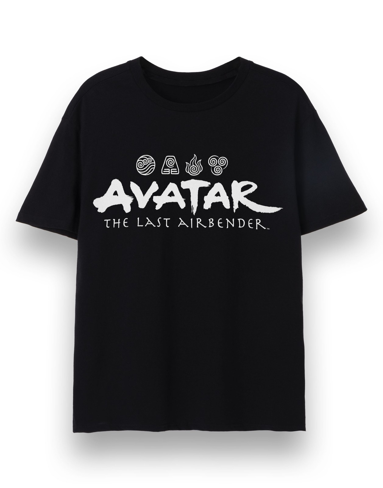 Avatar: The Last Airbender Schwarz Element Logos Kurzärmeliges T-Shirt Männer