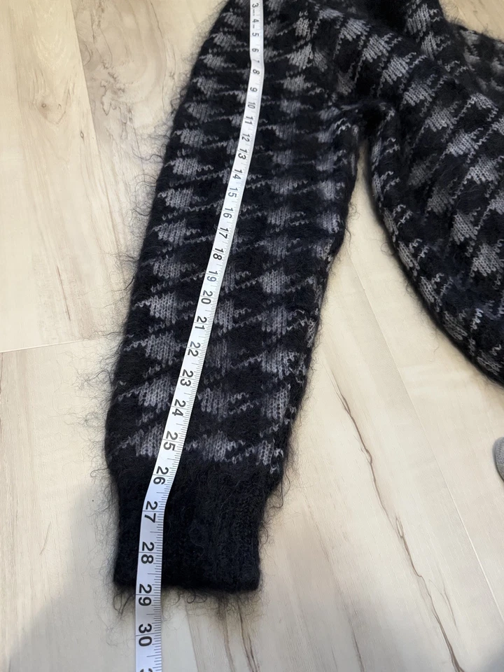 Suéter Pata de Gallo Haider Ackermann Tejido Seda Mohair Sudadera De Gran Tamaño Talla S Foto 3 de 4