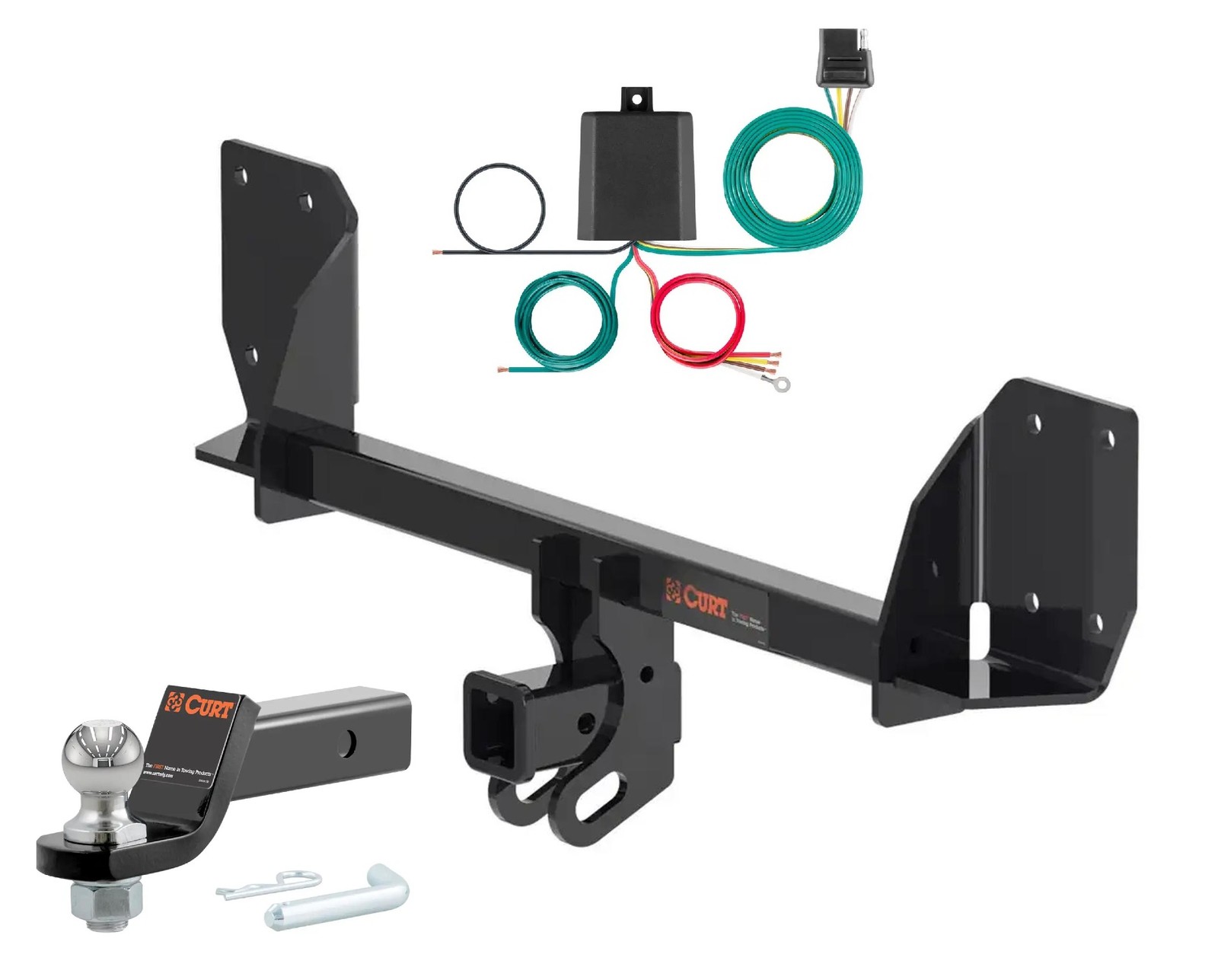 Volvo XC60 Curt Class 3 Trailer Hitch with 1-7/8 Loaded Ball Tow Package