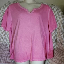 Pink Women's Top 3X by Terra and Sky