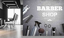 3D Barber Barbershop Illustration Wall Murals...
