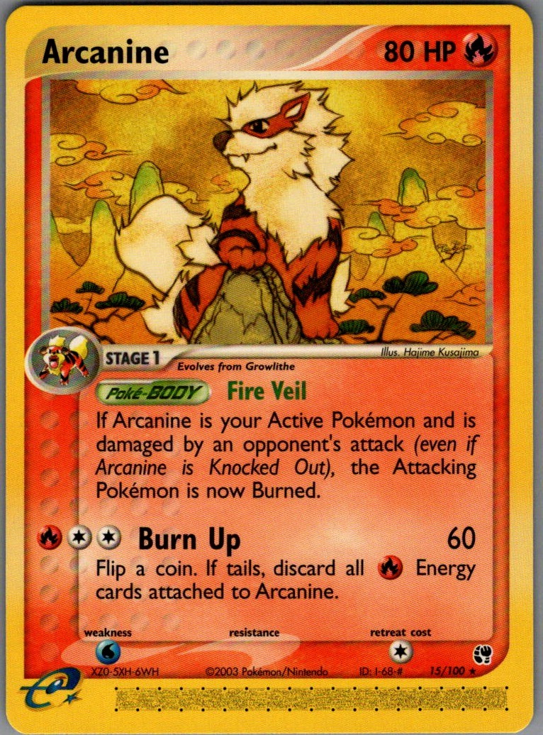 Arcanine Rare Sandstorm 15/100 NM