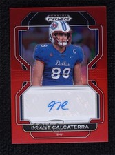 2023 Panini Prizm Draft Picks 2022 Update Red 53/199 Grant Calcaterra Auto 0q5m