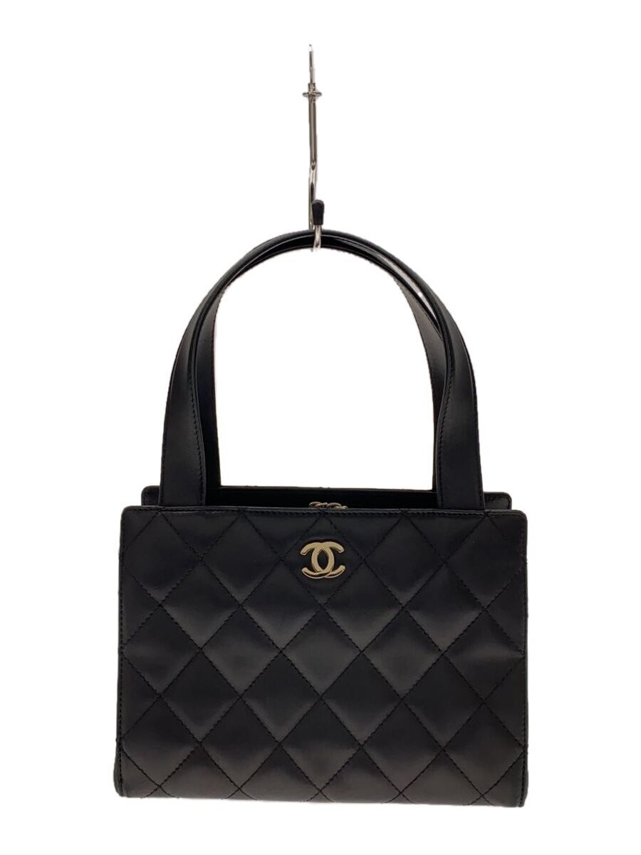 CHANEL Tote Bag Leather BLK