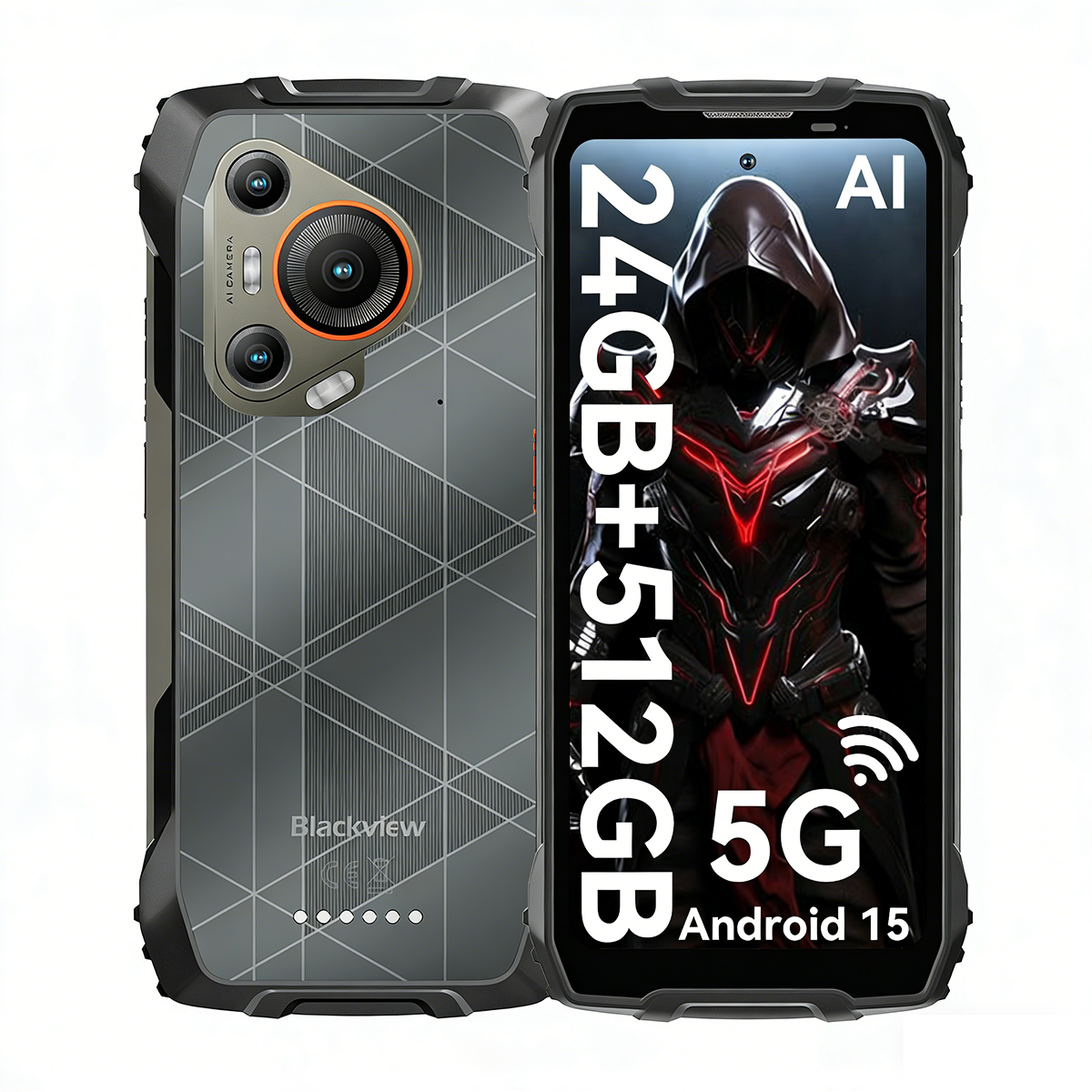 Blackview BL7000 AI 5G Rugged Smartphone 24GB+512GB Android 15 NFC