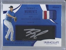 2020 Immaculate Debut Moments Relics Black Leather 7/25 Brock Burke Auto 5m1