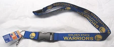 NBA Golden State Warriors Logo on Blue Lanyard Detachable Buckle 23X1 by Aminco