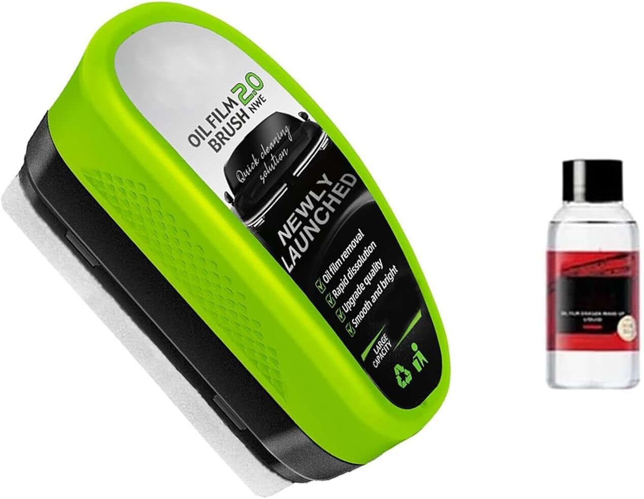 Auto Oil Film Cleaning Brush Reusable Glass Scrubber Tool for Cars