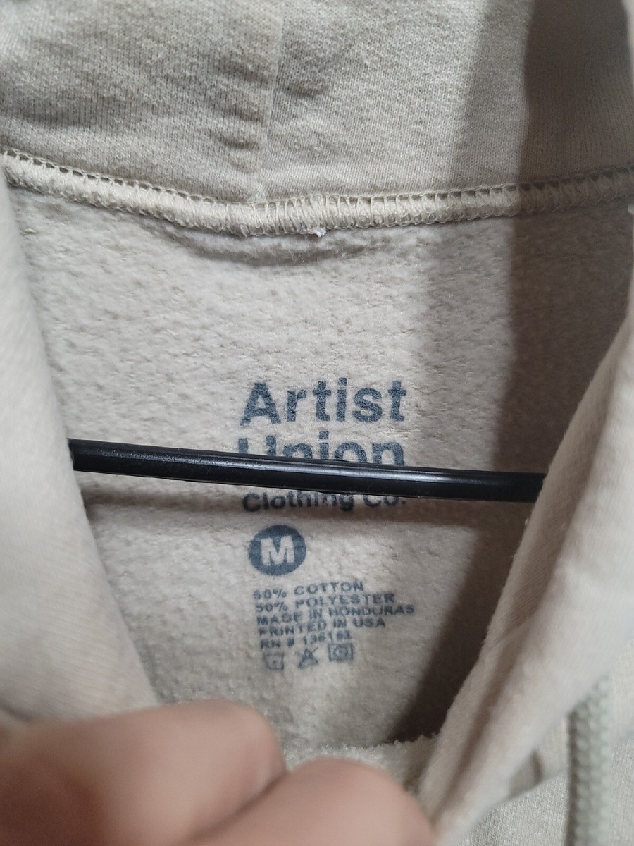 Artist Union Clothing Co Hoodie Beige New York Tiger Graphic
