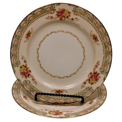 Two FOOTO Occupied Japan Salad, Bread & Butter, Dessert Plates 7-1/4'' EUC