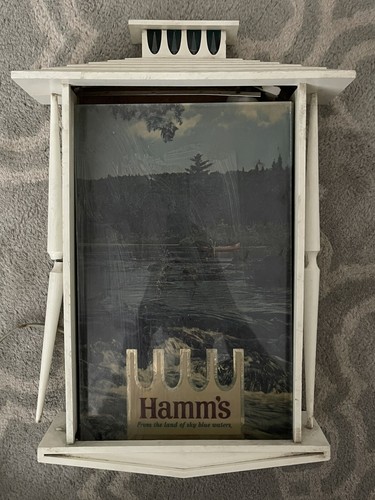 Vintage 1960's Hamm's Beer Lighted Bar Tavern Sign Winter River Scene - Picture 2 of 4