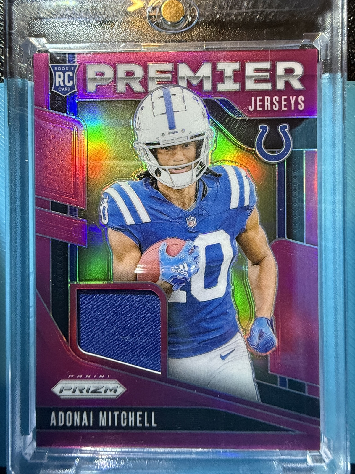 2024 Panini Prizm - Premier Jerseys Adonai Mitchell #PJ-AML Pink Prizm (MEM, RC)