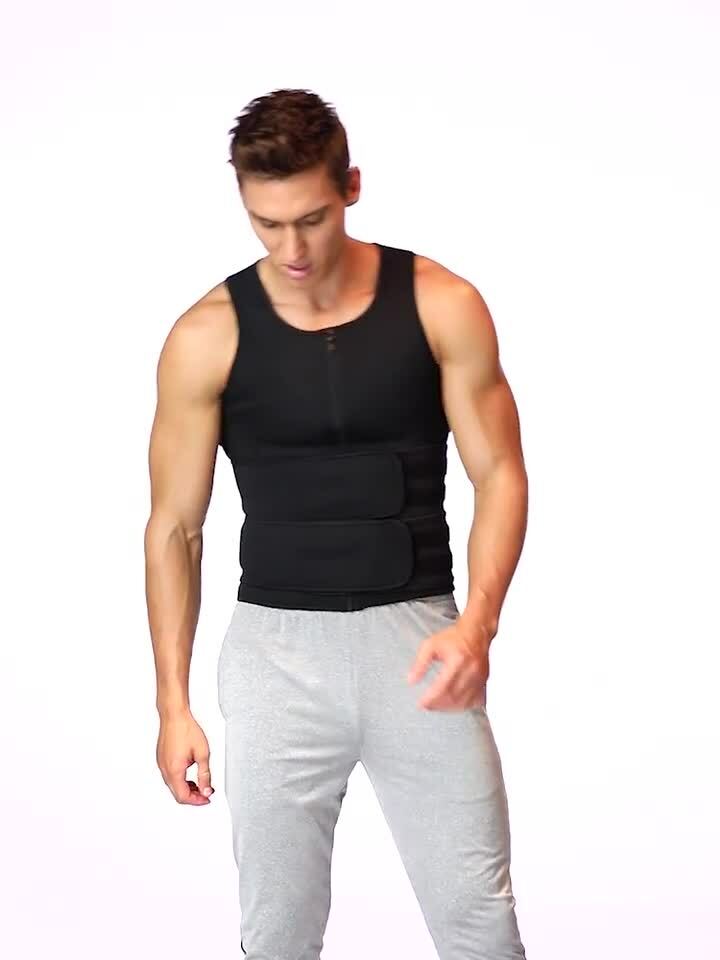 Men Waist Trainer Vest Body Shaper Sauna Suit Tummy Control