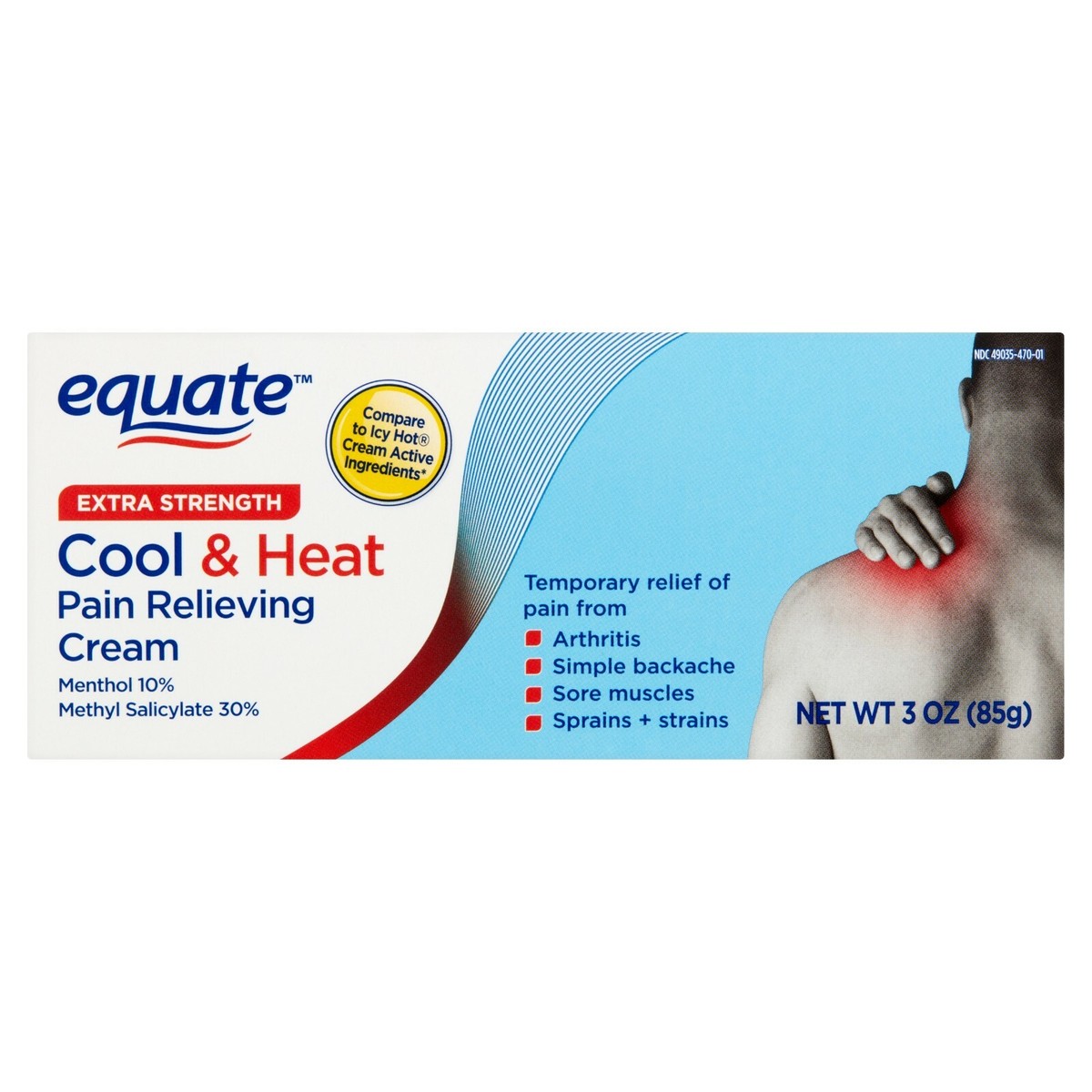 Equate Cool Heat Pain Relieving Cream, oz, Frio y Caliente