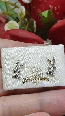 DISNEY Ohrstecker Bugs Bunny Little Girls GOLD 18K Ohrringe LOONEY Tunes HMDE
