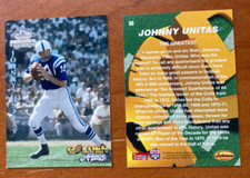 Johnny Unitas 1994 Roger Staubach NFL Football Golden Arms Card #80 *FREE SHIP*