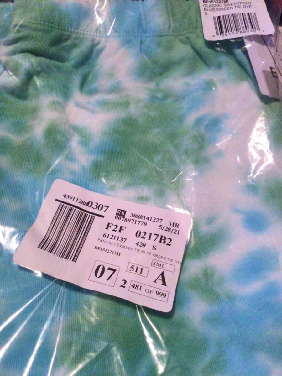 Bp Classic Joggers Sweatpants Size Small Blue Green Tie Dye