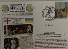 MANCHESTER CITY V DYNAMO KIEV CHAMPIONS LEAGUE 15TH MARCH 2016 FIRST DAY COVER