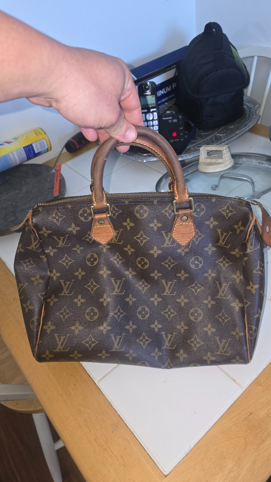 Louis Vuitton Speedy 25 Duffle Bag in Brown Monogram Canvas