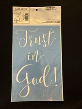 New Stencil Ease Craft Stencil Trust In God! Scrapbooking Made In USA #SS02393