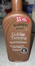 Vintage Hawaiian Tropic Golden Tanning Lotion W/ Sunscreen SPF 6 , 10.8oz