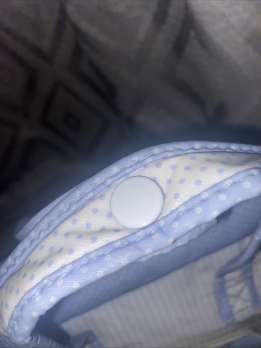 Vintage 90’s Baby Boom bottle/diaper bag Pastel Blue Lion Head Stripes cute! - Picture 16 of 20