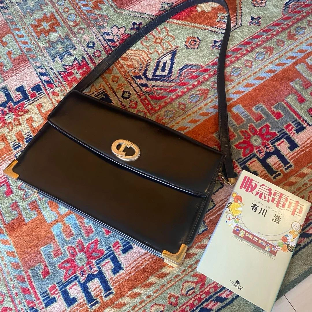 Authentique sac bandoulière Christian Dior avec logo ferrures métal vintage rare