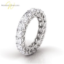 5ctw Cushion Diamond Trellis Set Eternity Band in Platinum G-H/VS2 