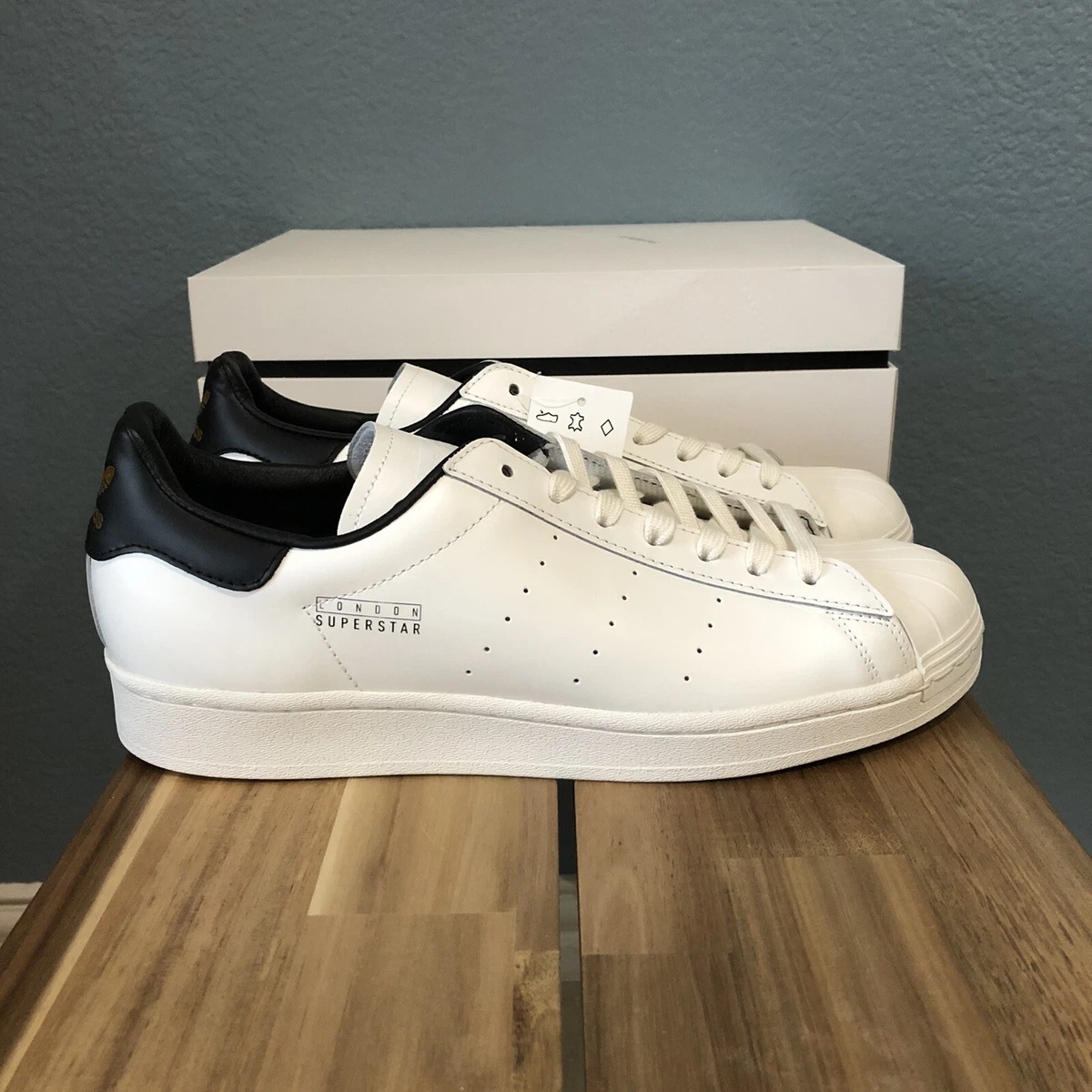 Ernest Shackleton Nodig uit Cadeau Adidas Superstar Pure Sneakers Men's White Shoes Size 10.5 - London Edition  | eBay