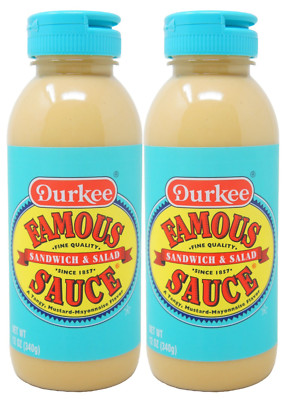 Durkee Famous Sandwich & Salad Sauce 12 oz Bottle Classic Tangy Spread (2 Pack)