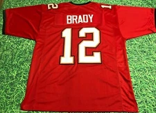 TOM BRADY CUSTOM PRO STYLE RED JERSEY READ