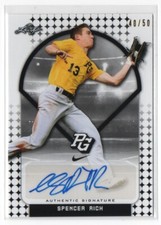 2018 Leaf Perfect Game National Showcase Base Autos Black /50 Spencer Rich Auto