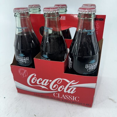 6 Coca Cola 8 oz. Commemorative Glass Bottles 1993 Oklahoma
