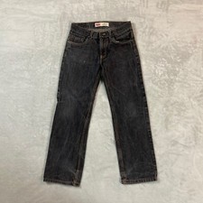 Levis 505 Jeans Youth 14 Regular 27x27 Kids Black Denim Pants Regular Fit