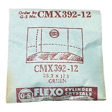 Germanow-Simon Mach (GS) CMX392-12 Watch Crystal 25.2x17.3 NOS Part Flexo Gruen