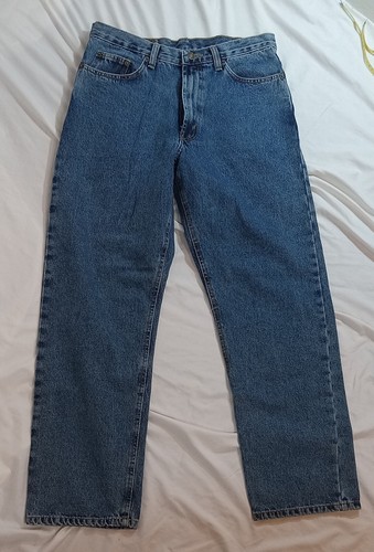 Full Blue Denim Jeans Herren Größe 32 x 30 gerades Bein