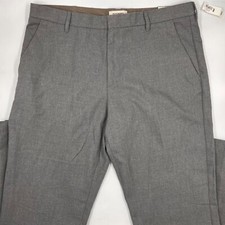 Old Navy Dress Pants Mens 38/32 Gray Flat Front Relaxed Fit NWT