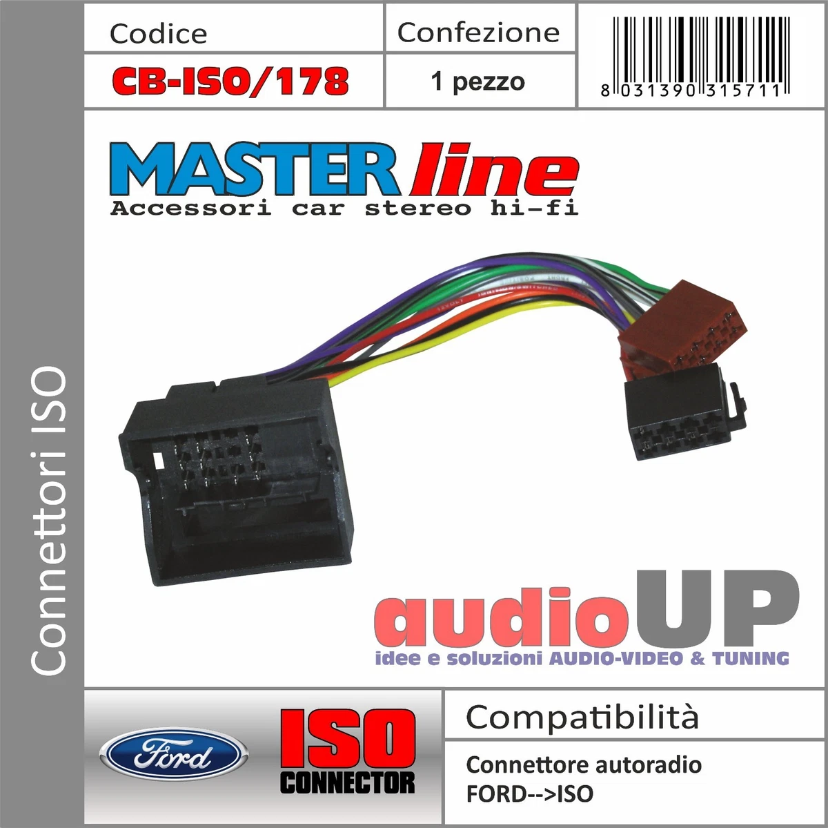 Sound Way Fascio ISO E Adattatore D'antenna Per Autoradio – Compatibile Con Land Rover Discovery/Freelander, Ford B-max/C-max/Fiesta/Transit E Opel Meriva - 4