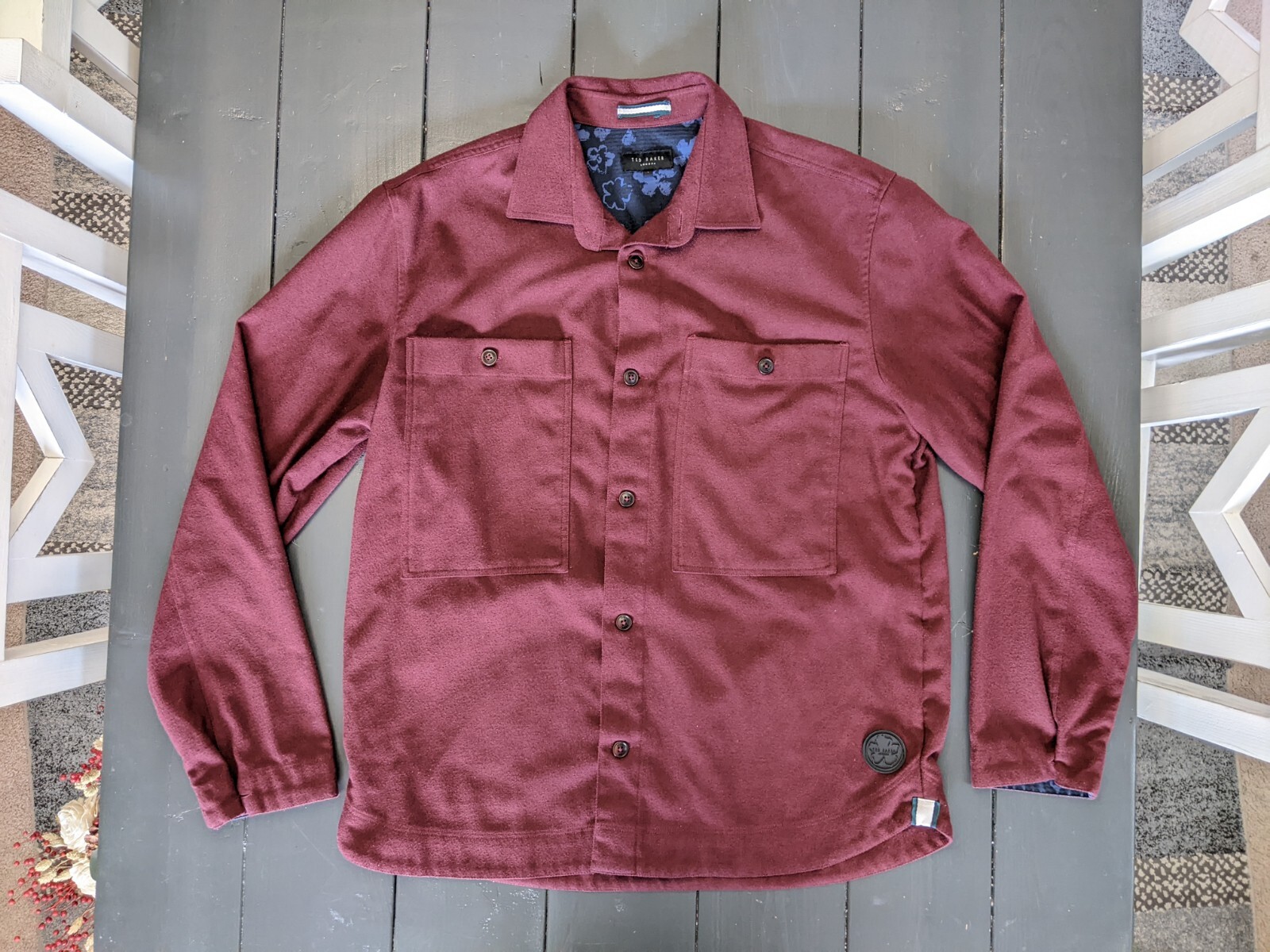 Ted Baker Flannel Overshirt Long sleeve Mens size 4