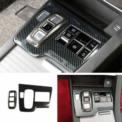 Central Console Gear Shift Panel Carbon Fiber Steel For Hyundai Sonata 2020-2023