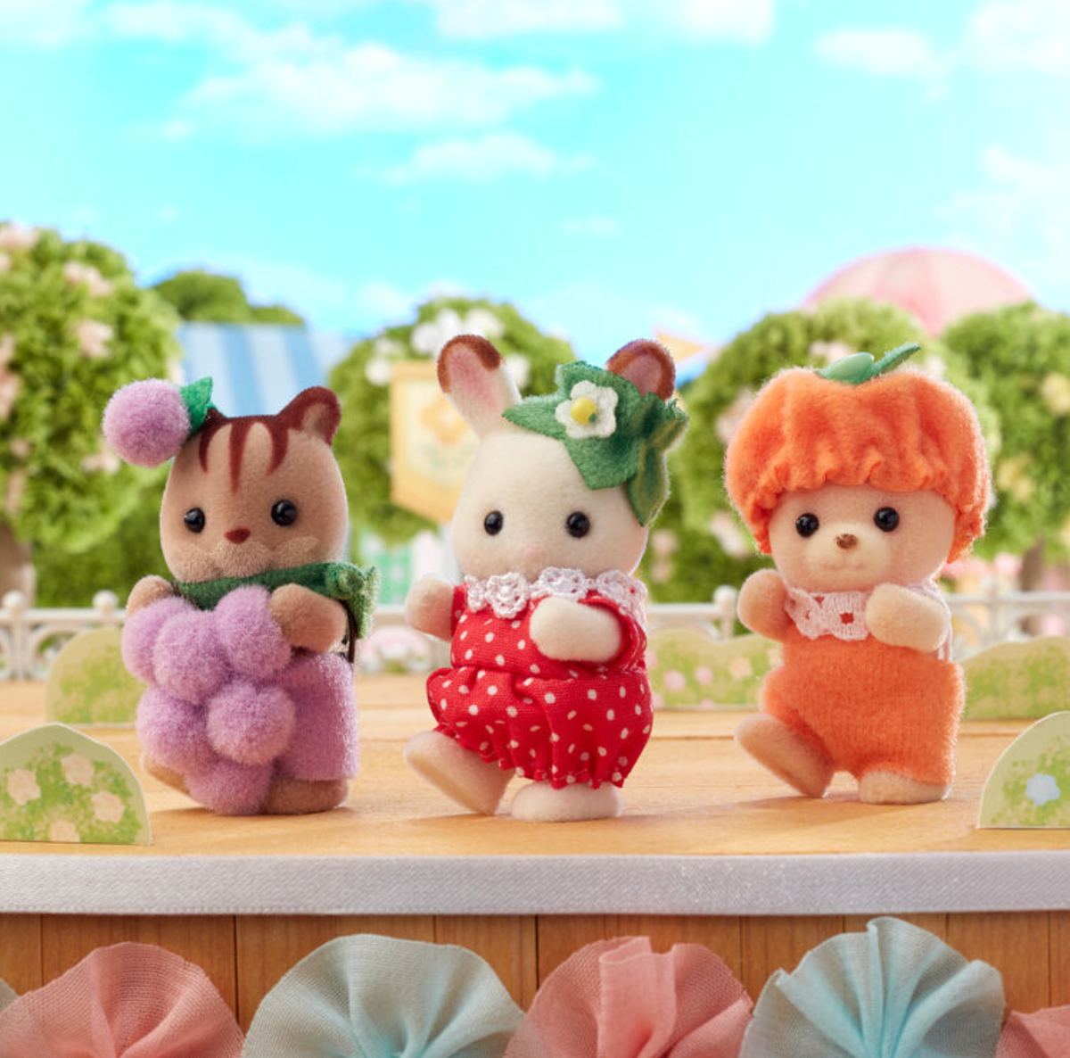 Sylvanian Families Doll Baby Trio Fruit set Calico Critters Japan