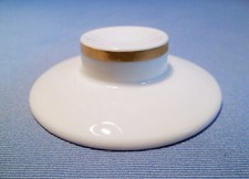 SCHIRNDING 60er Ersatzdeckel für Zuckerdose (oder Kaffeekanne) weiß Goldrand