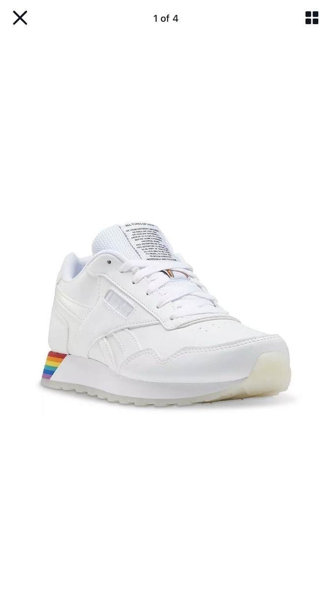 Reebok Harman Run Pride Shoes White/Rainbow Men\'s Size 5.5 FY5311 Pride Month Reebook Classic Harman Run S  main image 4