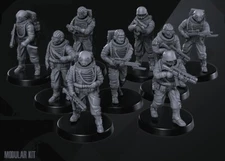 Space Marines Cosmo Specialists 9-Pk 3D Printed Models