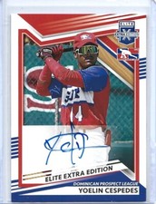 2022 Panini Elite Extra Edition Yoelin Yoeilin Cespedes Rookie Auto #210 RED SOX