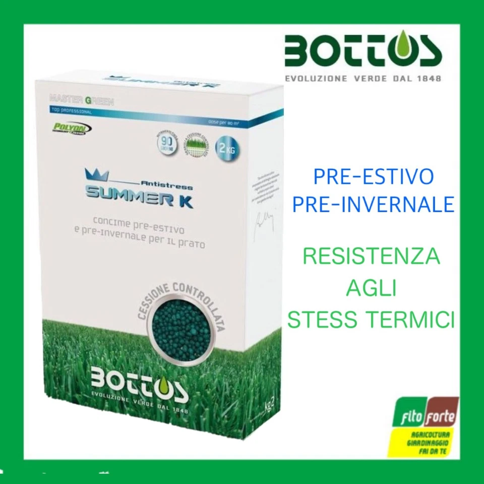 CONCIME BOTTOS SUMMER K ANTISTRESS 2KG PRATO CESSIONE CONTROLLATA SEMI