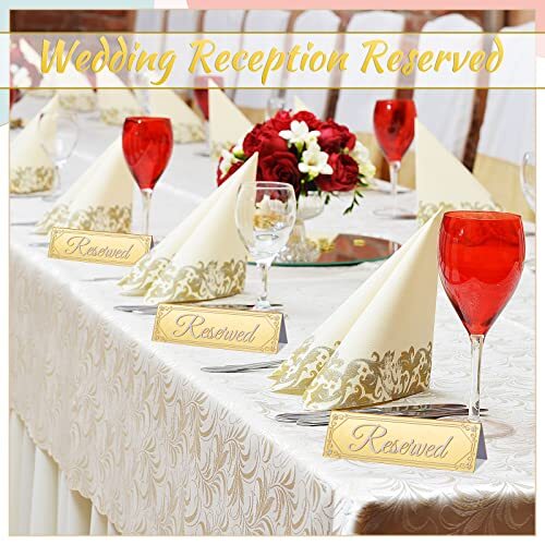 6 Pieces Reserved Table Sign Wedding Reserved Signs Tables Acrylic Reserved Tabl - Picture 5 of 7