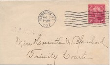 #643 Bennington Vermont Women's City Club of Boston back cachet First Day cover
